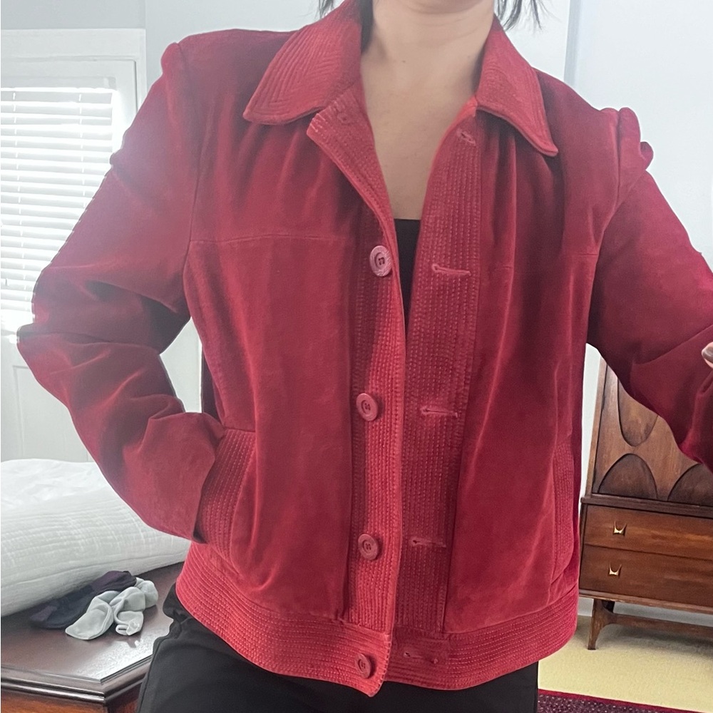 Vintage Red Suede jacket